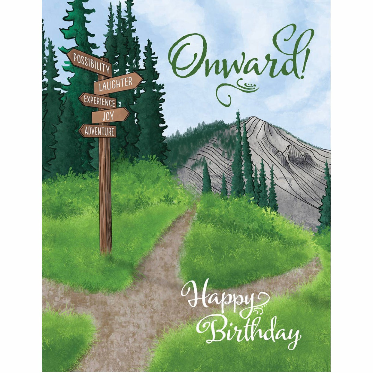 Onward Happy Birthday greeting card