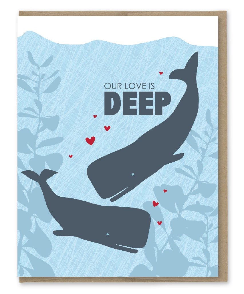 our love is deep greeting card