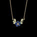 blue violet pendant necklace