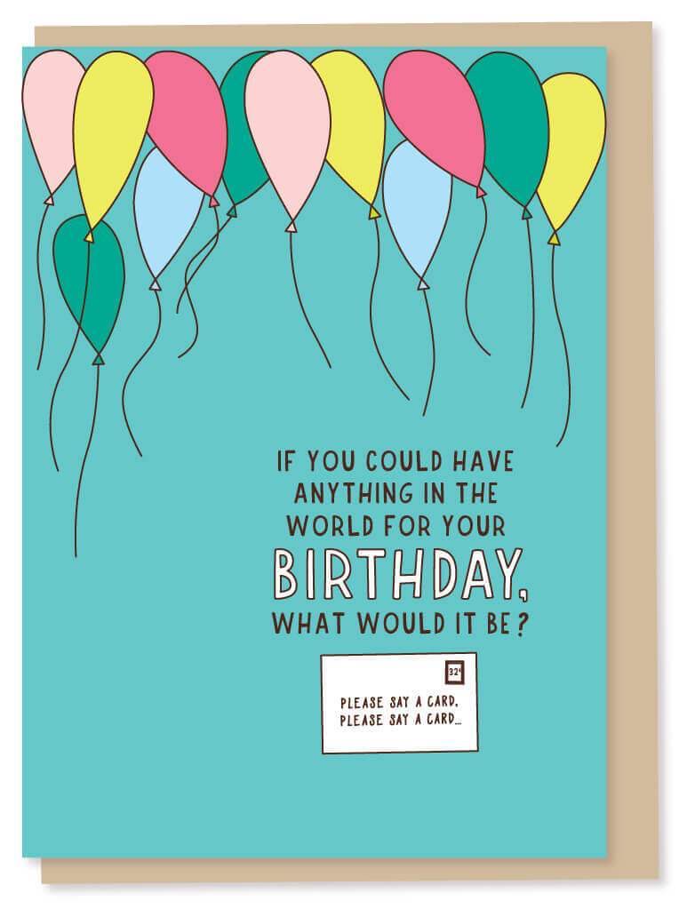 Balloons Birthday greeting card