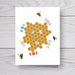 honeybee blank greeting card
