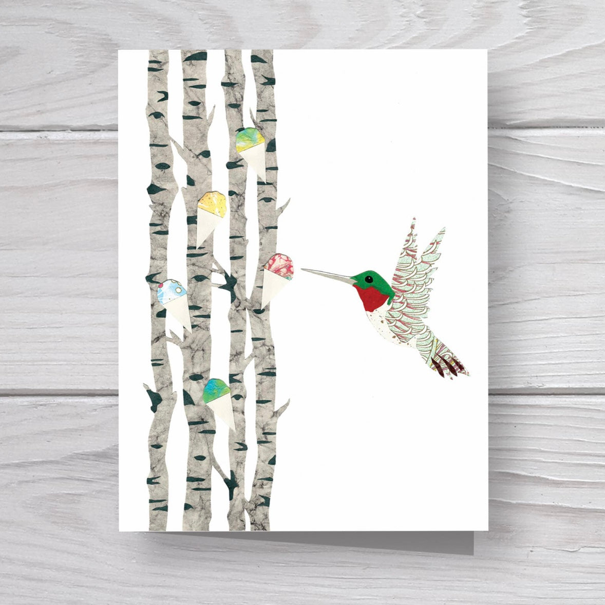 hummingbird blank greeting card