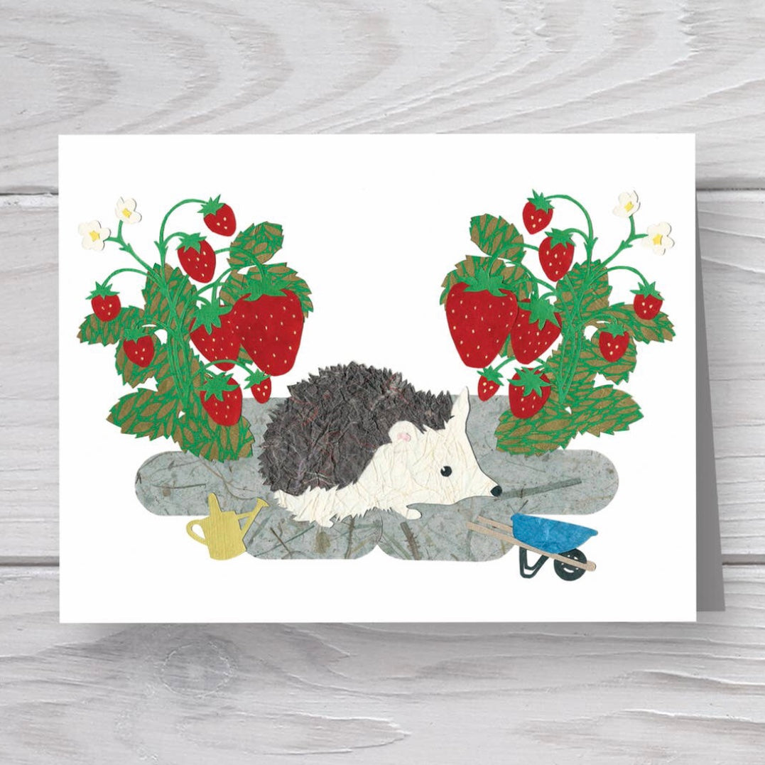 porcupine blank greeting card