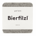 bierfilzl grey felt coaster
