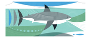 Shark greeting card