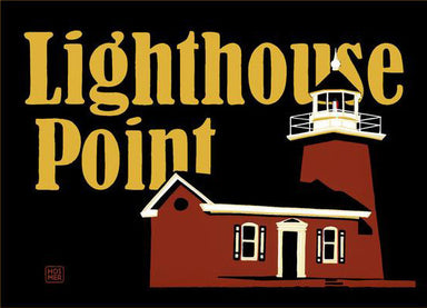 Lighthouse point graphic print