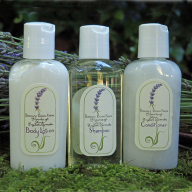 Lavender lotion, shampoo and conditioner