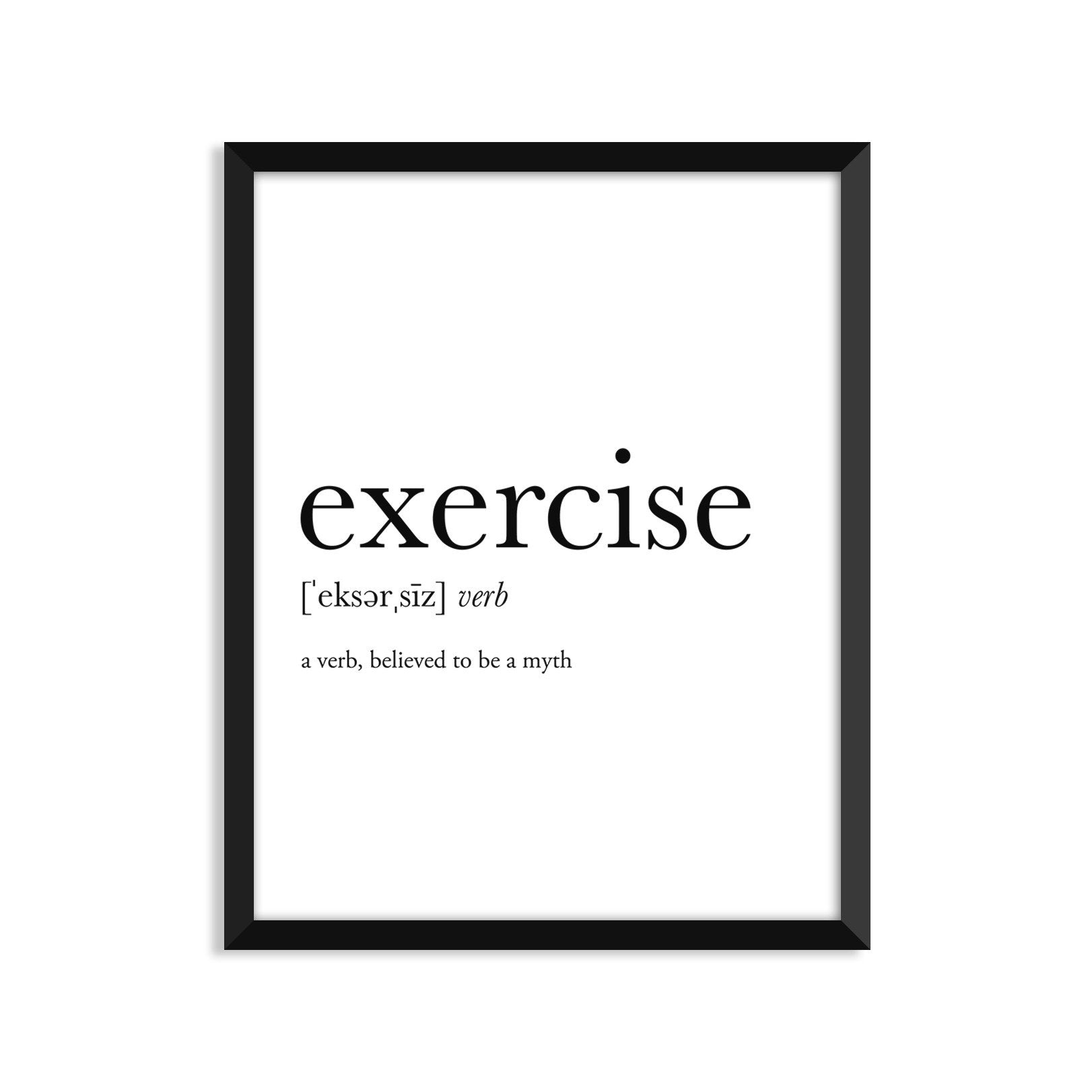 exercise verb greeting card