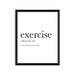 exercise verb greeting card