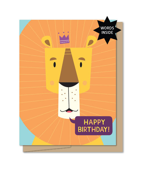 Happy Birthday Lion Greeting card