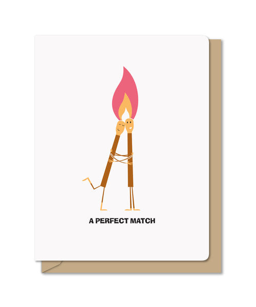 A perfect match Greeting card