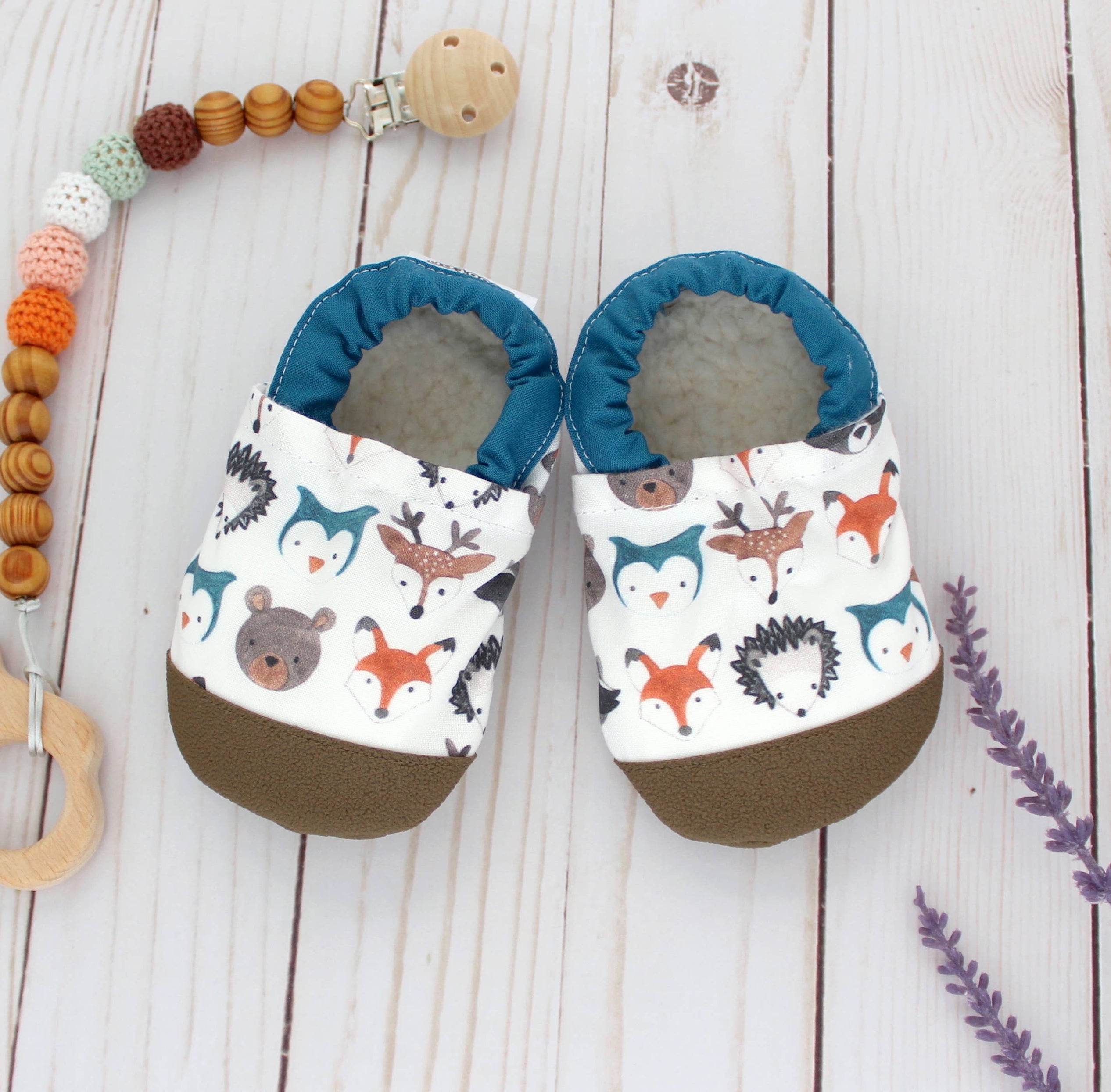 forest baby booties