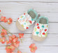 floral baby booties