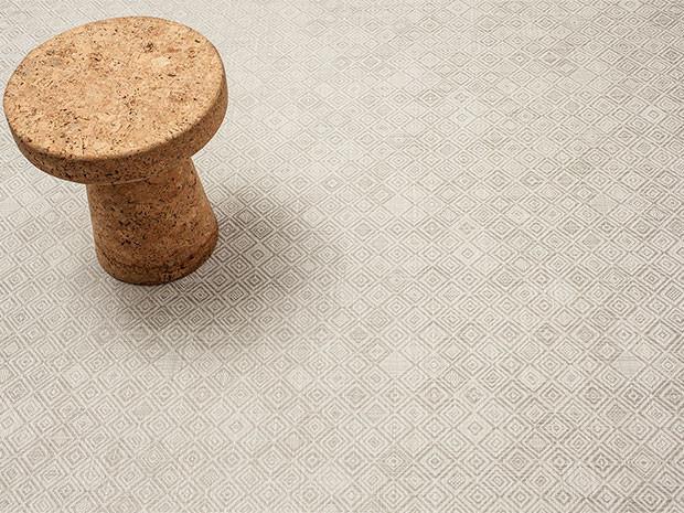 Grey Mosaic Woven Floor Mat