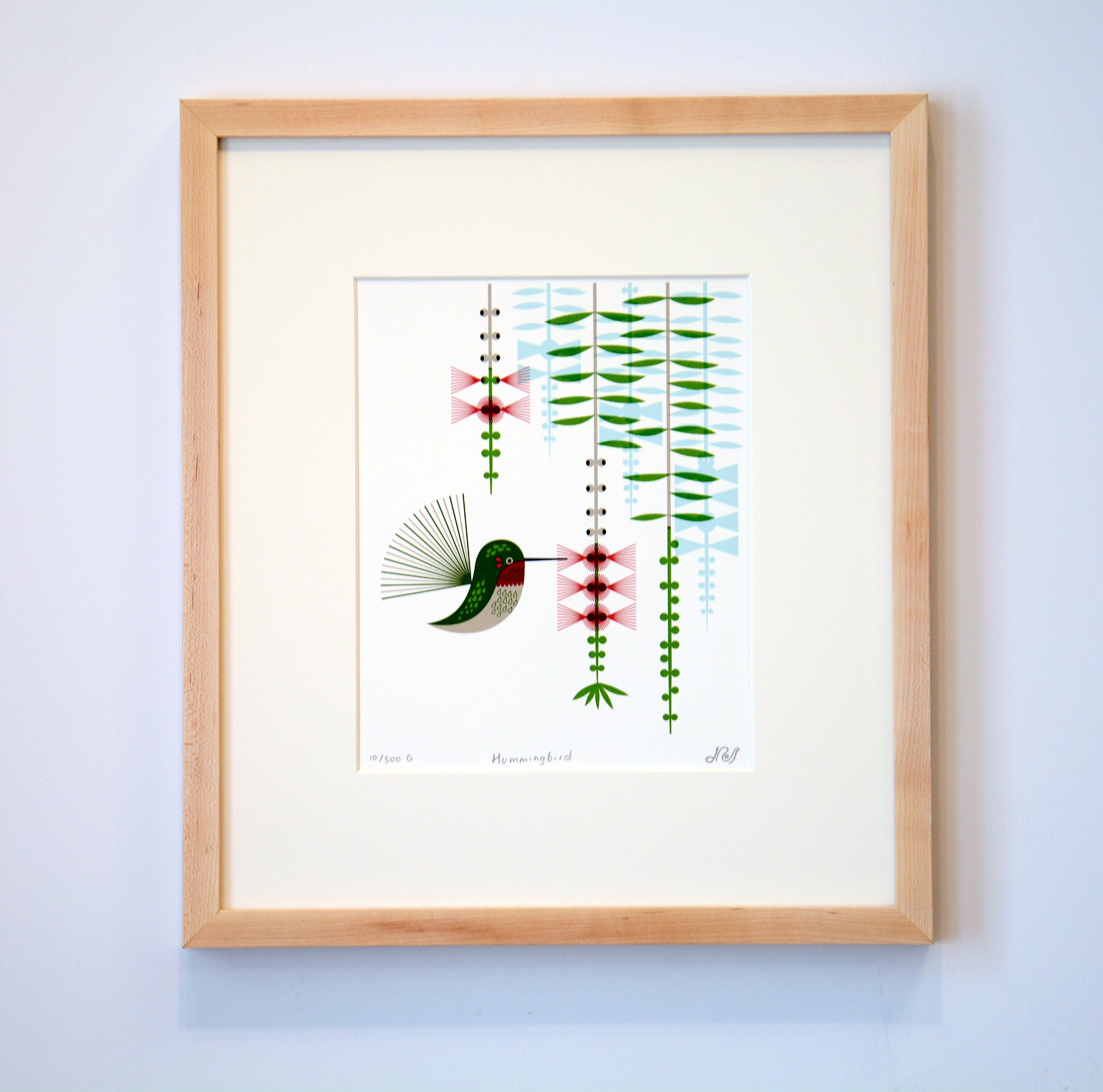 Hummingbird Print with frame