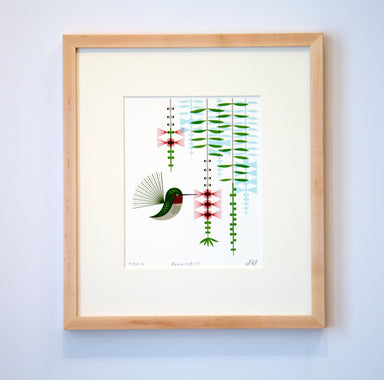 Hummingbird Print with frame