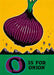 O is for Onion blank greeting card