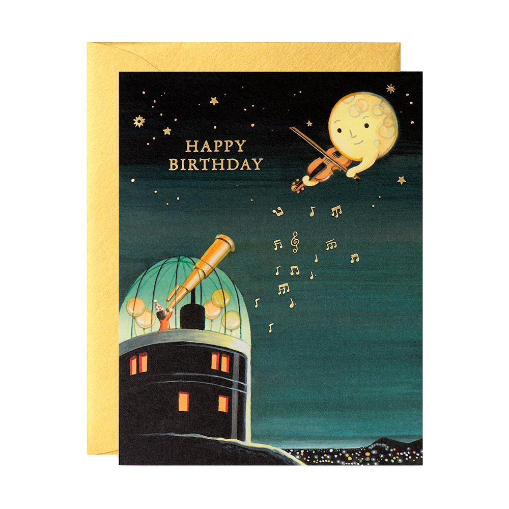Happy Birthday Moon greeting card