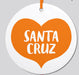 orange Santa Cruz ornament