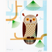 digital owl print