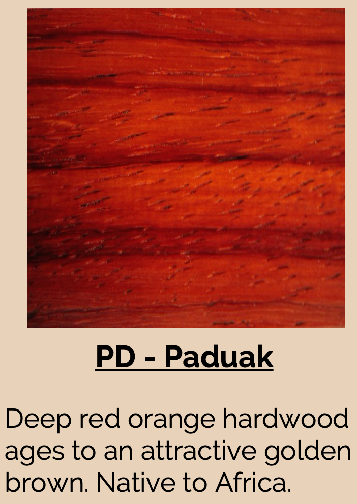 paduak wood treasure chest