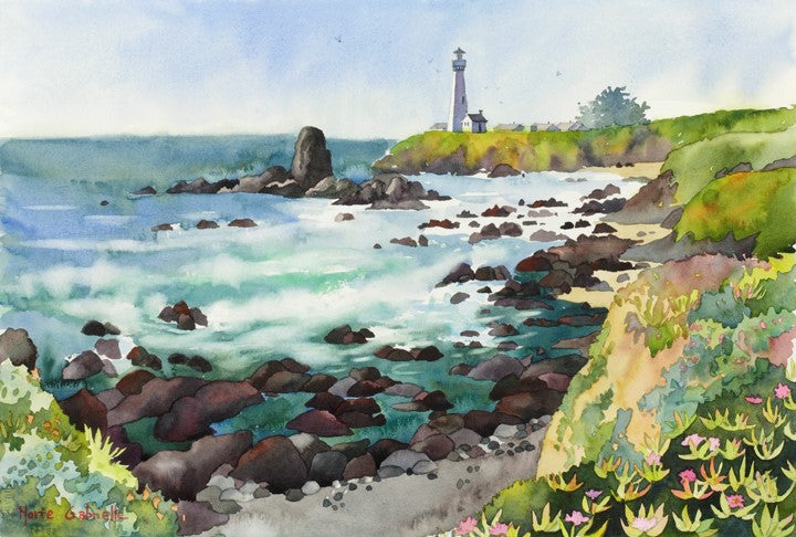 pigeon point lighthouse greeting card