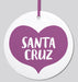 purple Santa Cruz ornament