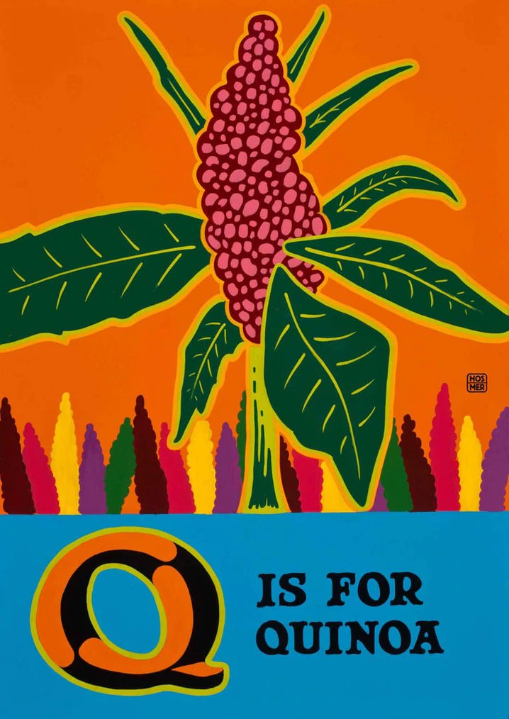 Q is for Quinoa blank greeting card