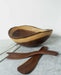 oval wood bowls with tongs