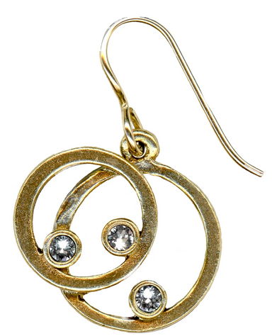 gold circle earrings
