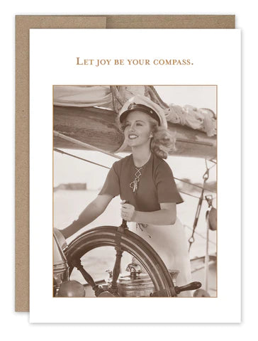 Let joy be your compass greeting card