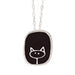 cat silver necklace