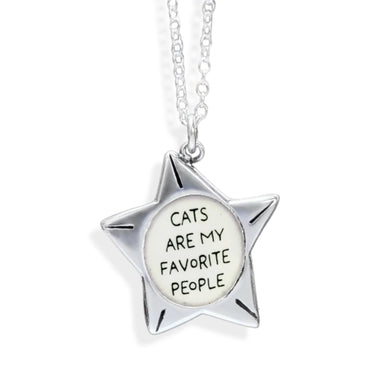 cats are my favorite people necklace