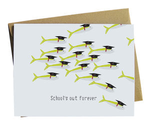 School of fish greeting card