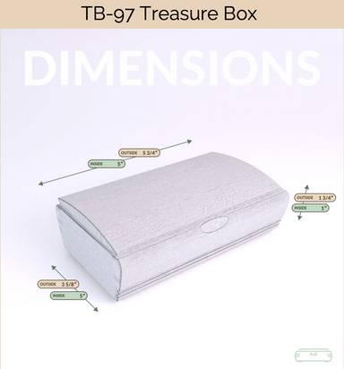 wood treasure box dimensions
