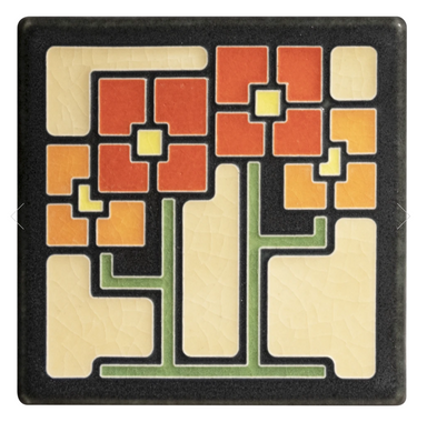 ceramic decorative flower tile