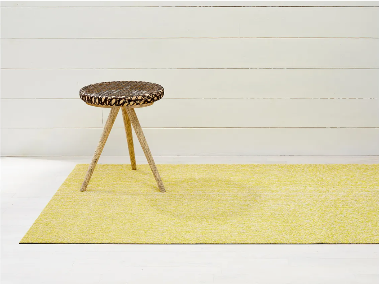 Lemon Heathered Shag Floor Mat