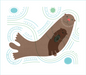 sea otter digital art print