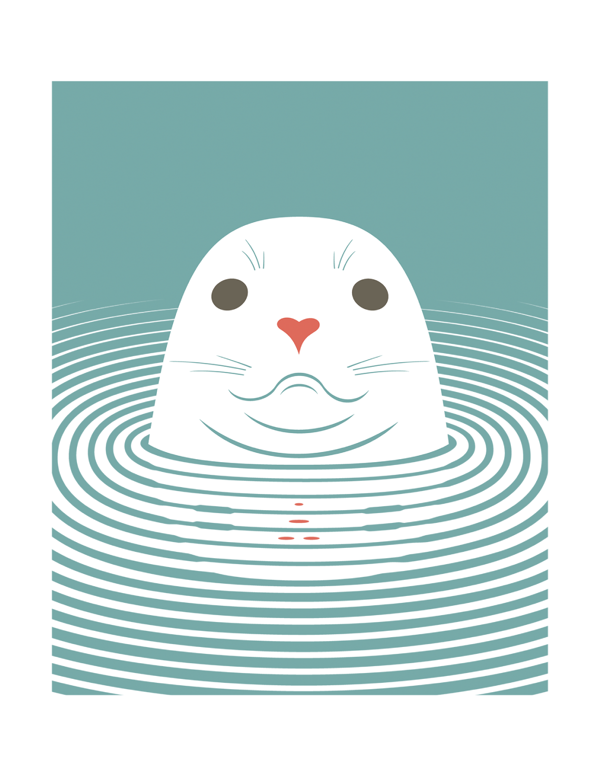 sea lion art print