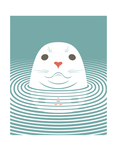 sea lion art print