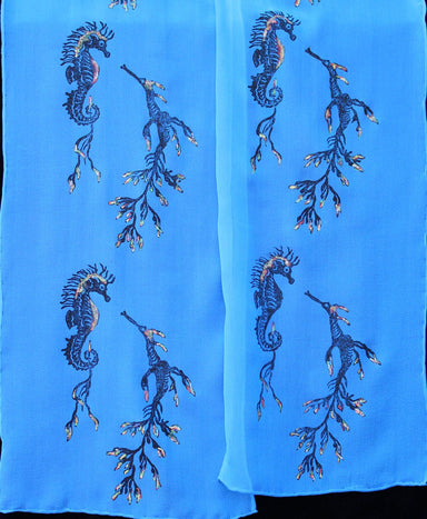 blue hummingbird scarf
