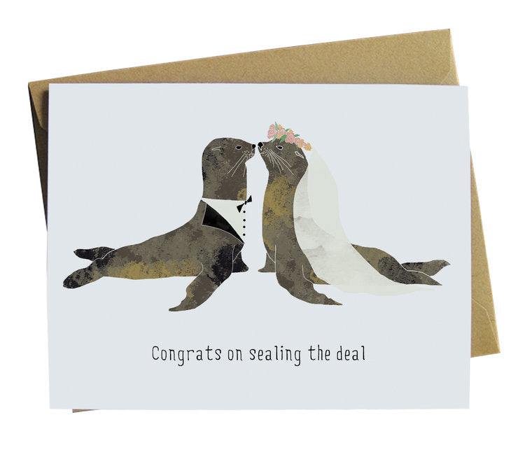 congrats on sealing the deal greeting card