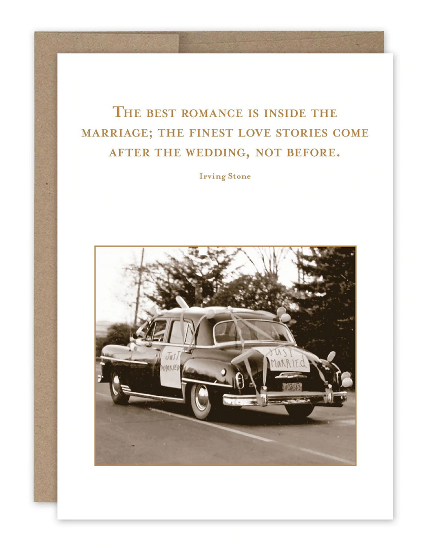 The best romance is inside the marriage greeting card