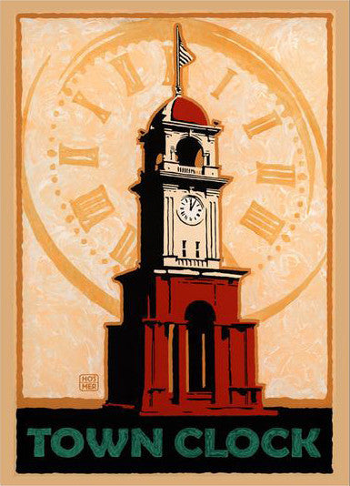 Town Clock graphic print