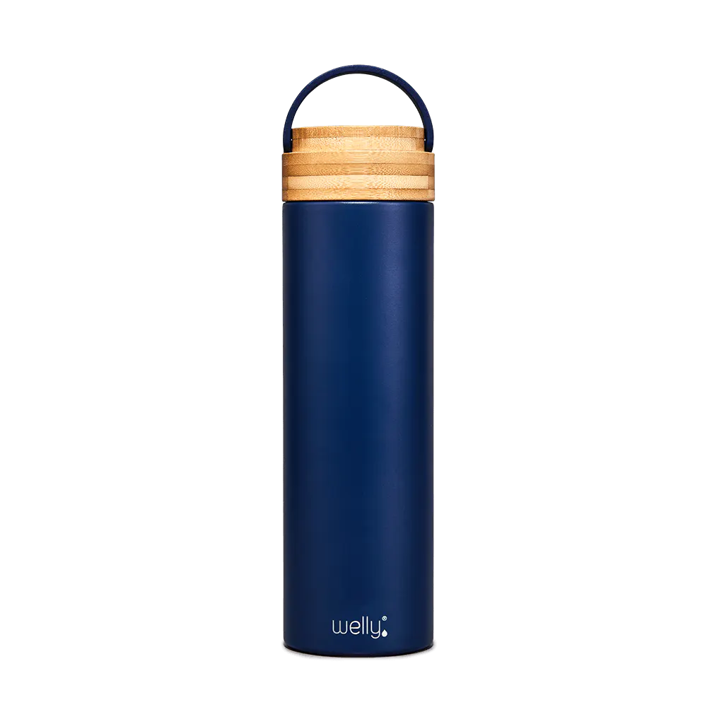 triple-wall copper vacuum insulated bottle  blue