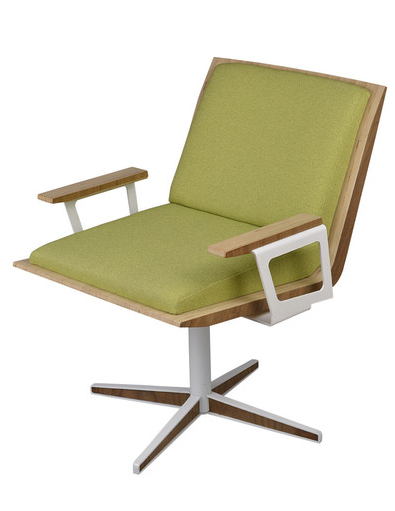 green modern swivel chair