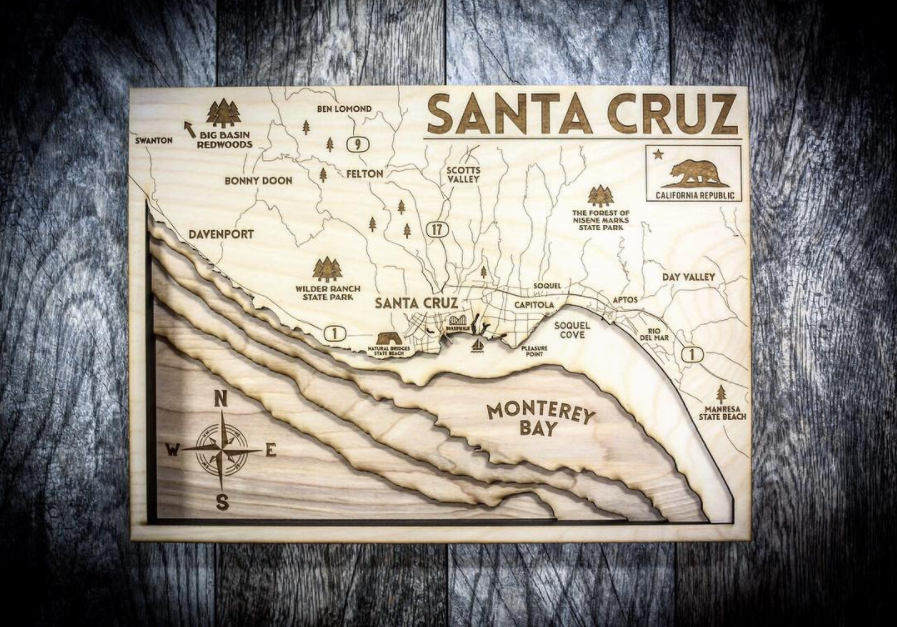 Santa Cruz wood map