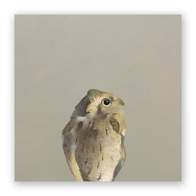 owl art print on wood