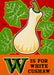 W is for White Cushaw blank greeting card