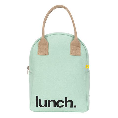 Mint zipper lunch bag